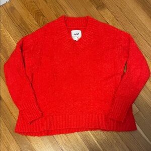 Aerie Bright Red V-Neck Sweater